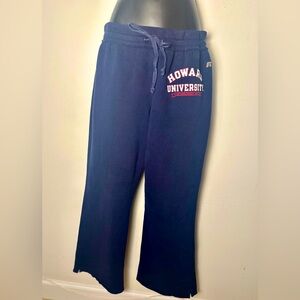 HOWARD UNIVERSITY Y2K Russell Athletic VTG Blue Cotton Sweatpants Women’s Large
